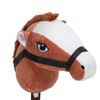 70cm Height Plush Horse Stick Toy Cute Expression 2 Sound