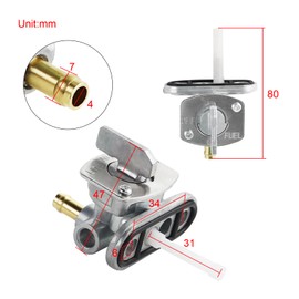 FLYPIG Fuel Petcock Replacement for Yamaha 1989-2021 YZ125 YZ 125 2-Stroke 18-4152 Fuel Valve Tap Shut Off 3JD-24500-10-00 3JD-24500-20-00 Gas Tank Switch