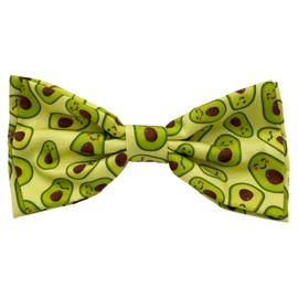 Huxley & Kent Bow Tie for Pets - Happy Avocados (Large) - Spring Bow Tie Collar Attachment - Fun Collar Accessory for Dogs & Cats - Cute, Comfortable, and Durable - H&K
