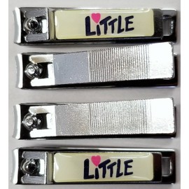 LITTLE BRAND KID'S DELUXE STAINLESS STEEL NAIL CLIPPERS W/FILE FOR INFANT, TODLER, KID'S, BABY, CHILD (MADE IN KOREA) (6)