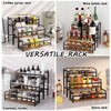 3-Tier Coffee Syrup Rack for Countertop, Large Capacity 12-Bottles Syrup