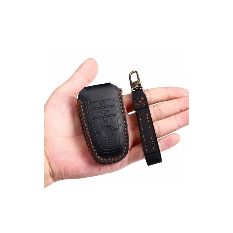 Leather Key Cover Remote Fob Case Holder Fit For 2017-2021