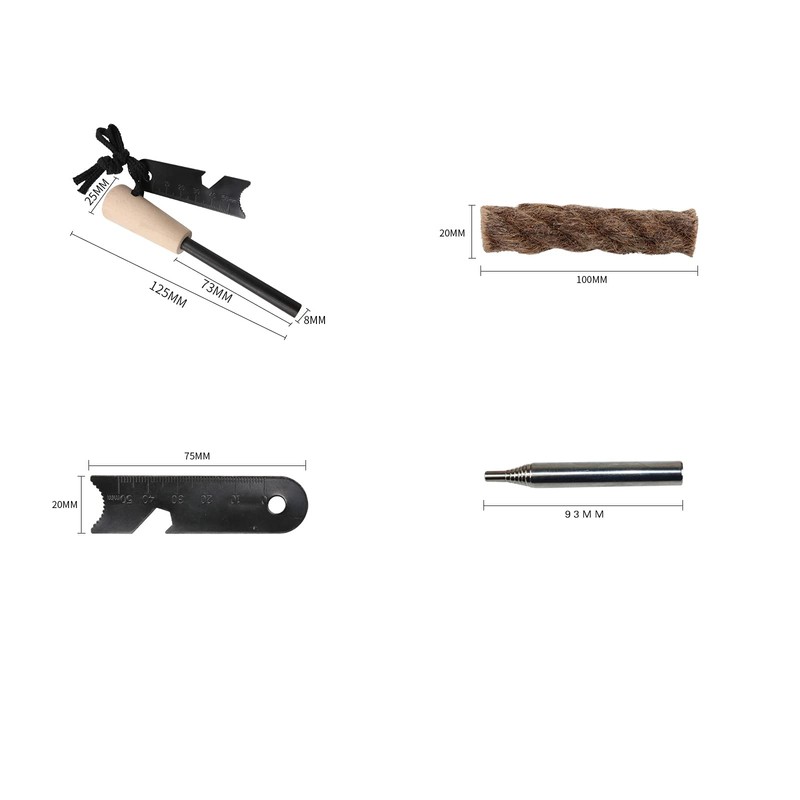 ZEARE Fire Bellow and Waterproof Survival Fire Starter with Pouch