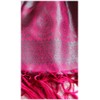 Maharanis Handwoven Jacquard Silk Scarf 100% Silk Purple/Silver, purple