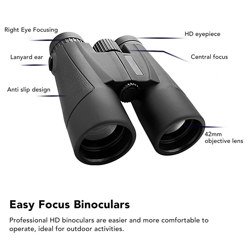 10X42 Binoculars Professional Easy Focus HD Binoculars for Bird Watching