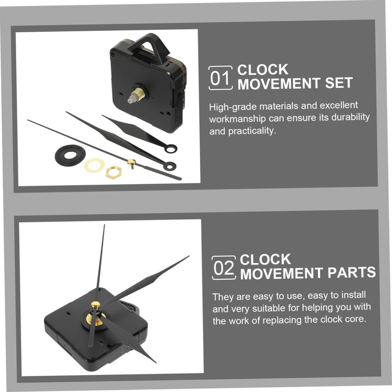 TEHAUX 1 Set DIY Silent Wall Clock Movement Kit High