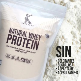 Proteina Kardagar Natural Whey Baja En Carbohidratos 1kg Sabor Sin Sabor                                                                              