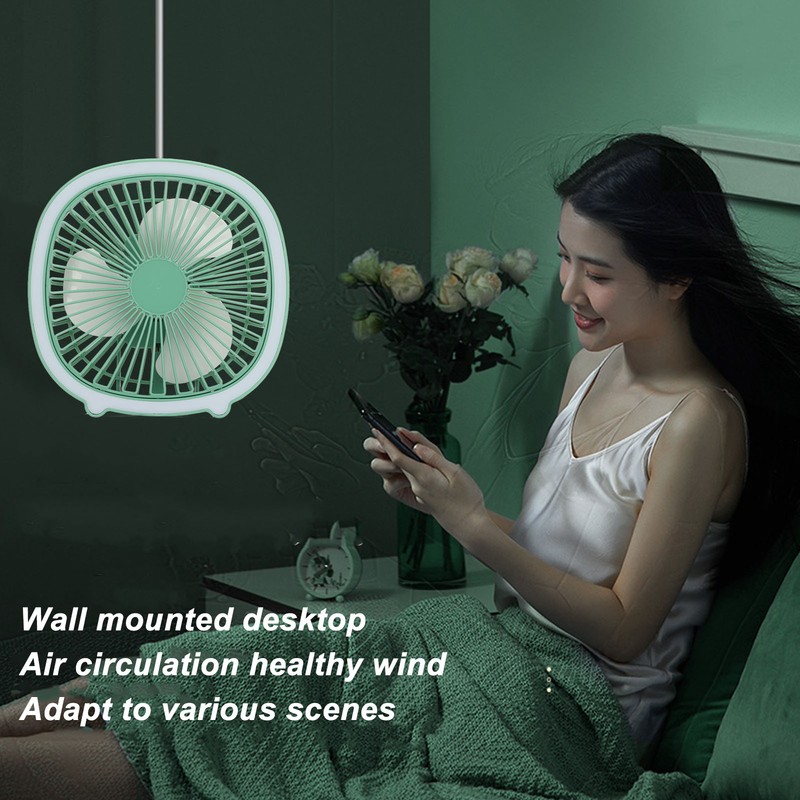 Desktop Fan Power Adjustable Low Noise Rechargeable Mini Portable Vertical
