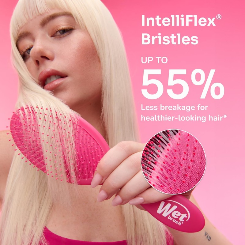Wet Brush Cepillo desenredante de ducha, purpurina morada por unisex