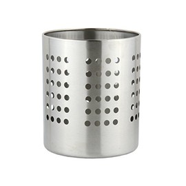 APOLLO THE HOUSEWARES BRAND SS Utensil Holder, Organiser for Cutlery and Utensils, Kitchen Storage, Size:11x11x14 cm, Silver