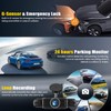CAMECHO 4 Channel Dash Cam Car, 360° Rotatable Front Rear