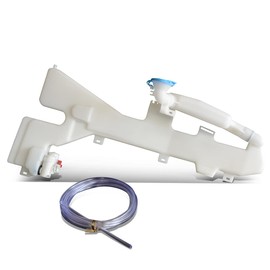 Auto Dynasty HO1288206 Factory Style Car Windshield Washer Reservoir Tank - Reservoir Cap | Filler Tube | Washer Fluid Pump - Compatible with Honda CR-V 02-06, White