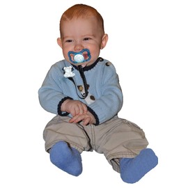 Baby Buddy Pacifier Clip Holder, Newborn Essential with Universal Fit for all Binky and Teether Brands, Ages 4+ Months, Cream, 1 Pack