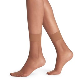 FALKE Shelina Women's 12 Denier Fine Stockings Ultra Transparent Shimmering Tear-Resistant Pressure-free Comfort Waistband Fine Stitching on the Toe Fine Soft Material 1 Pair, Braun Hazel 5187