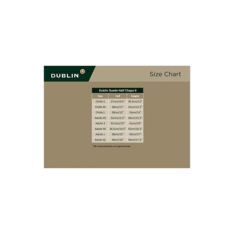 Dublin Childrens Suede Half Chaps II Brown - Concealed YKK