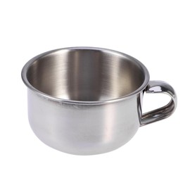 Healvian Durable Stainless Steel Shaving Bowl with Comfortable Handle for Wet Shaving for Razor Soap and Brush Use for Men and Fathers