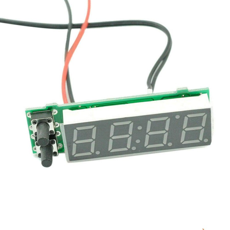 Car LED Temperature Clock - Electric Digital Temperature Voltmeter Gauge