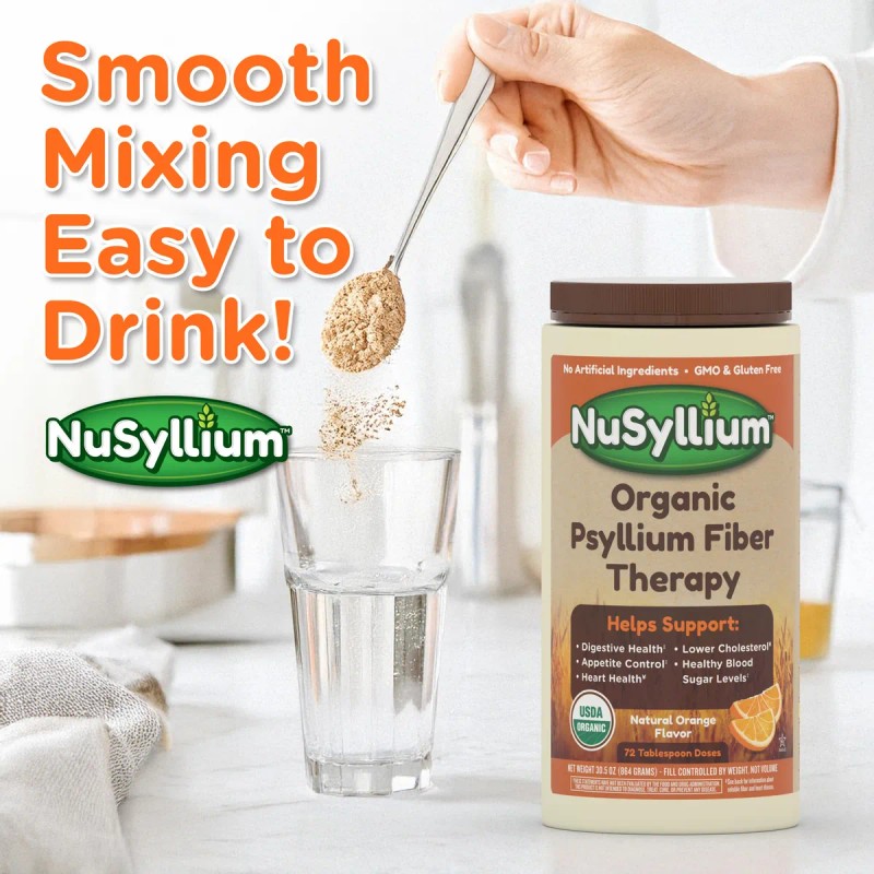 Nusyllium Psyllium Orgánico 72 Porciones Fibra Digestiva