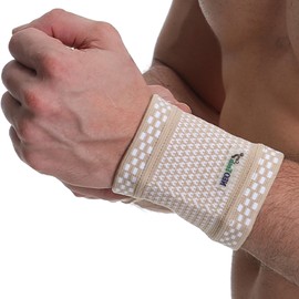 NeoTech Care Wrist Band - Light, Elastic, Men, Women, Right or Left (Beige Color, Size M, 1 Unit)