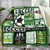 NUKEEP Soccer Blanket for Girls,Soccer Gifts for Boys,Flannel Soccer Throw