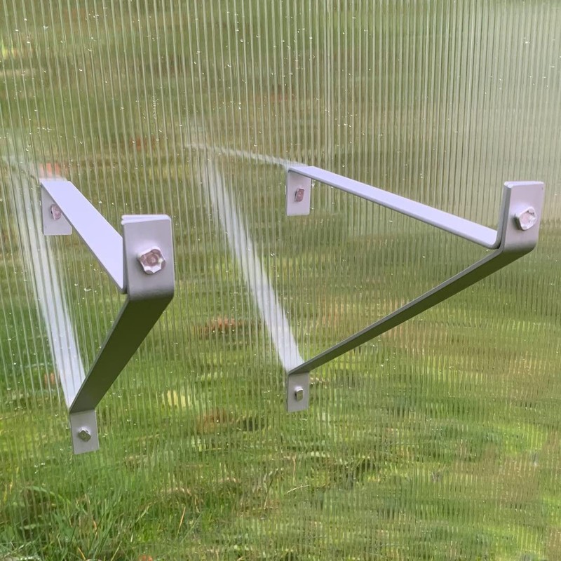 Pair of Aluminium Greenhouse Shelving Brackets (27cm)
