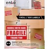 enko 3 x 5 Inch Large Fragile Stickers Handle with