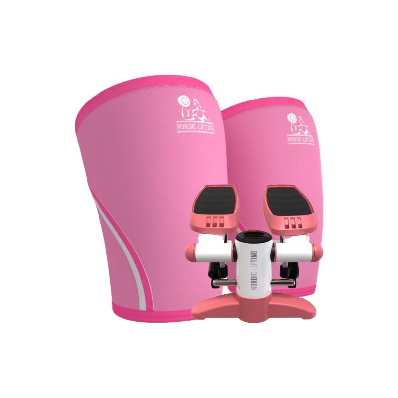 Knee Sleeves XSmall - Pink Bundle with Mini Stepper -