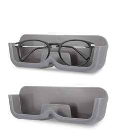 LongHoneySong Glasses Holder Wall Sunglasses Storage Glasses Storage Glasses Storage Box Sunglasses Case Car (Grey)
