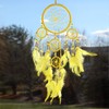 Pink Pineapple handmade dream catcher with silver beads, 12 cm