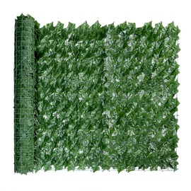 Bybeton Artificial Ivy Privacy Fence Screen - 40" X 120" UV-Anti Fake Leaves Vines - Patio Balcony Privacy, Garden, Backyard Greenery Wall Decor