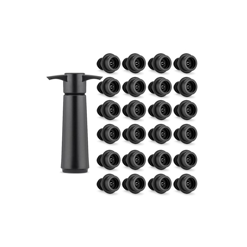 Premium Wine Stoppers – 24 Pack Reusable Air-Tight Wine Bottle