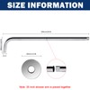 NearMoon Shower Arm, Extra Extension Arm with Flange, Stainless Steel