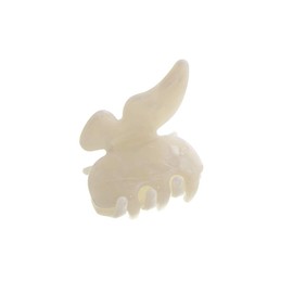 Vingtaine H7369-WH- Tortoise Shell Butterfly Mini Clip Hair Claw Cute Papillon Butterfly Hair Accessory White