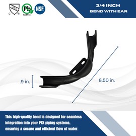 XFITTING 2 PCS. 3/4" Pex Tubing Bend Support with Nail Tab, Pipe Bend with Ear For 7/8" OD Pipe