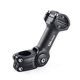 Vástago de bicicleta ajustable de 60 grados 1.252 in (1-1/4") / 25.4mm (1") para MTB, bicicleta de carretera, se adapta al tubo de dirección estándar de 1.126 in (1-1/8")