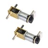 2Pcs DC 12V 381RPM Φ3x10mm Double Shaft N20 Worm Motor