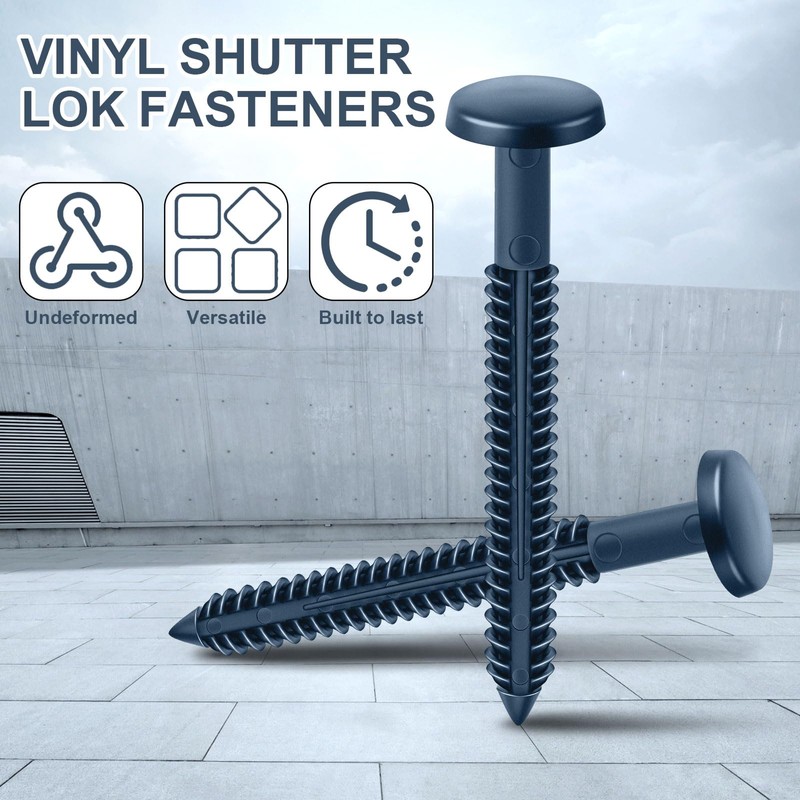 Blulu 60 Pcs 3 Inch Vinyl Shutter Fastener Window Panel