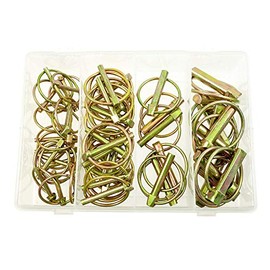 50PC Lynch Pins Assortment Kit Set Farm Tractors 3 Point Hitch Steel Trailer