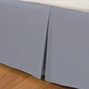 Linen Home Box Pleated Base Valance Sheet Grey Single Bed