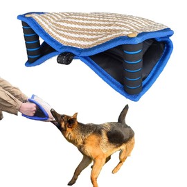 Dog Bite Board Sleeve Training Equipment Arm Protector For Left Right Hand Teething Cushion Training Supplies Bite Cushion with a Handle Dog Sports Toy for Young Dog Medium Size Dog