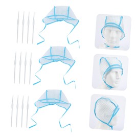 Healvian 14pcs Reusable Hair Dyeing Cap Hair Dye Caps and Needles Protective Salon Tool for Easy Coloring Suitable for Barbershops and Home Use