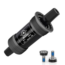 Mimoke Bottom Bracket 68-73 mm Bottom Bracket Bicycle BSA Bottom Bracket Four Hole Axle Bicycle Parts for Square Cone Spindle Crank (113 mm)