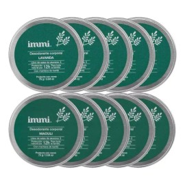 Pack 10 Pz Desodorante Natural Mujer Y Hombre, Immi Fragancia Lavanda