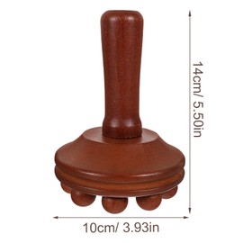 Healvian Muscle Massage Brush Wooden Body Brush for Full Body Relief Manual Back Massage Tool