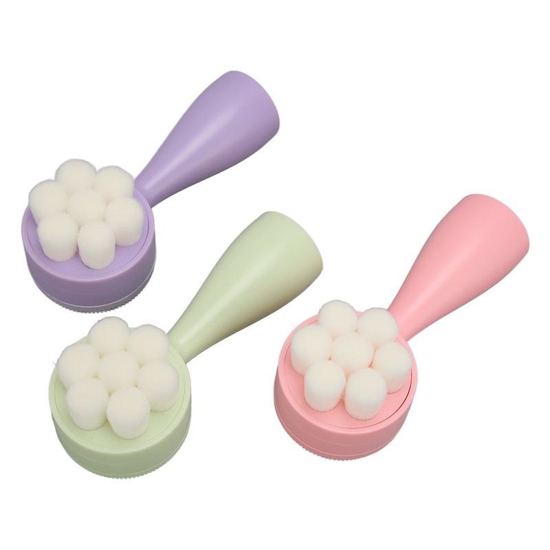 3pcs Facial Cleansing Brush Deep Cleansing Exfoliation Removing Blackhead Massaging