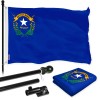 UD_G128 Combo Pack: 6 Ft Tangle Free Spinning Flagpole (Black)