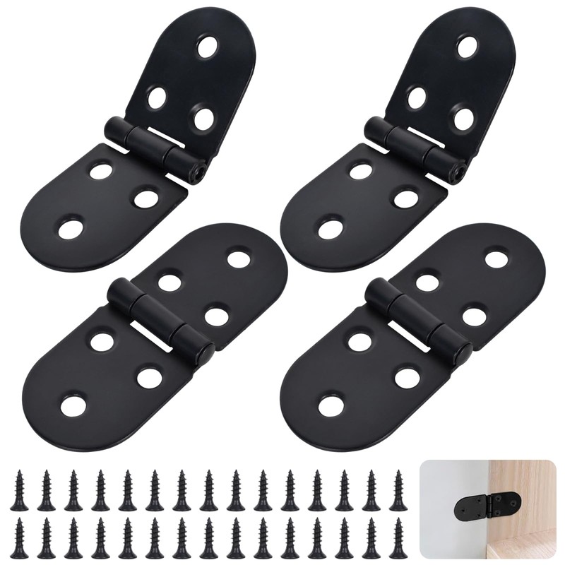 Emperoch 4 Pcs Flip Hinges with Screws, 80 x 30