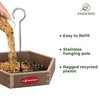 Kingsyard Platform Bird Feeder for Outdoor Hanging - Rugged Recycled