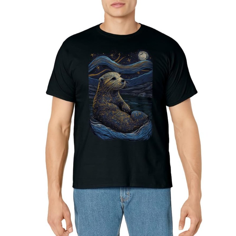 Otter Starry Night T-Shirt