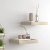 2pcs Oak 9.1"x9.3"x1.5"MDF Floating Wall & Display Shelvescolor: Brown Color